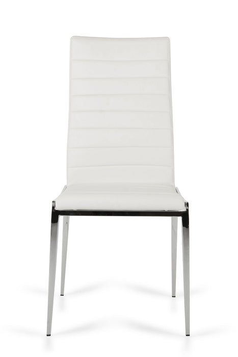 Libby White Leatherette Dining Chair