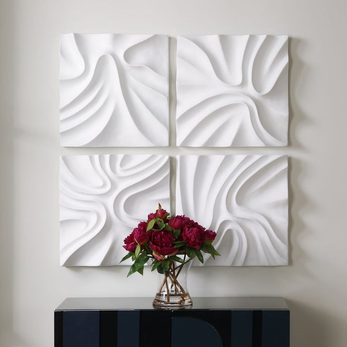 Snowdrift Wall Decor s/4