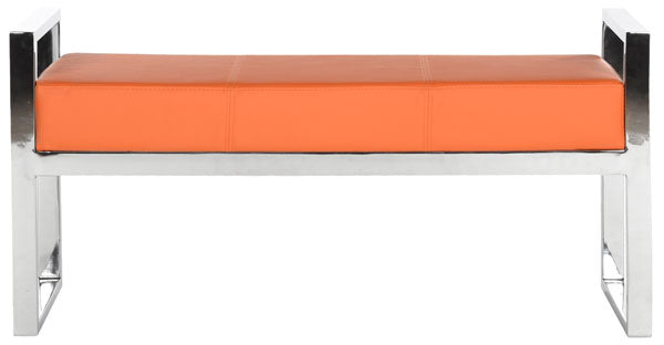 Slade Bench - Orange And Chrome