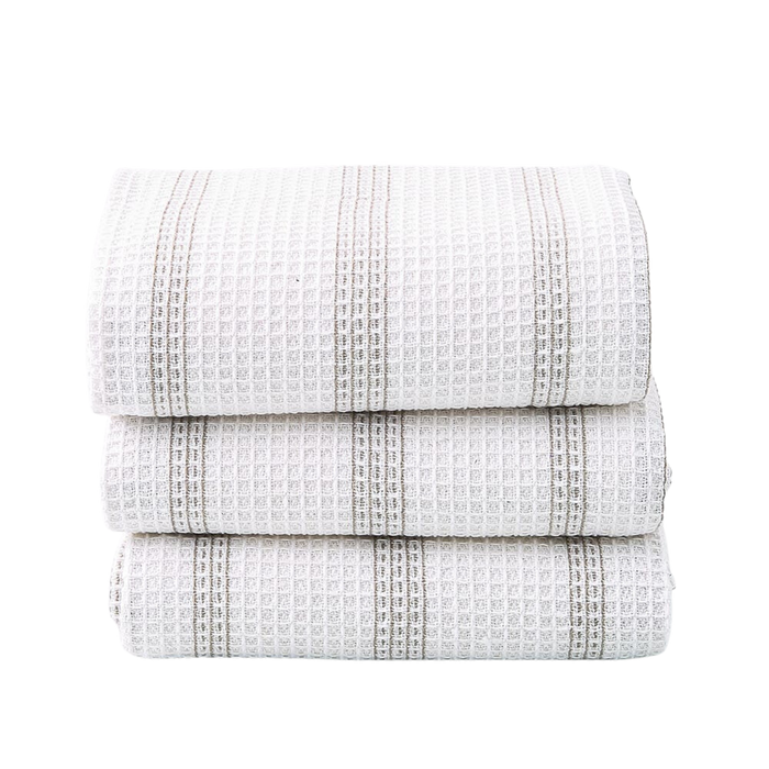 Premium Kitchen Towels - Pin Stripe Grey