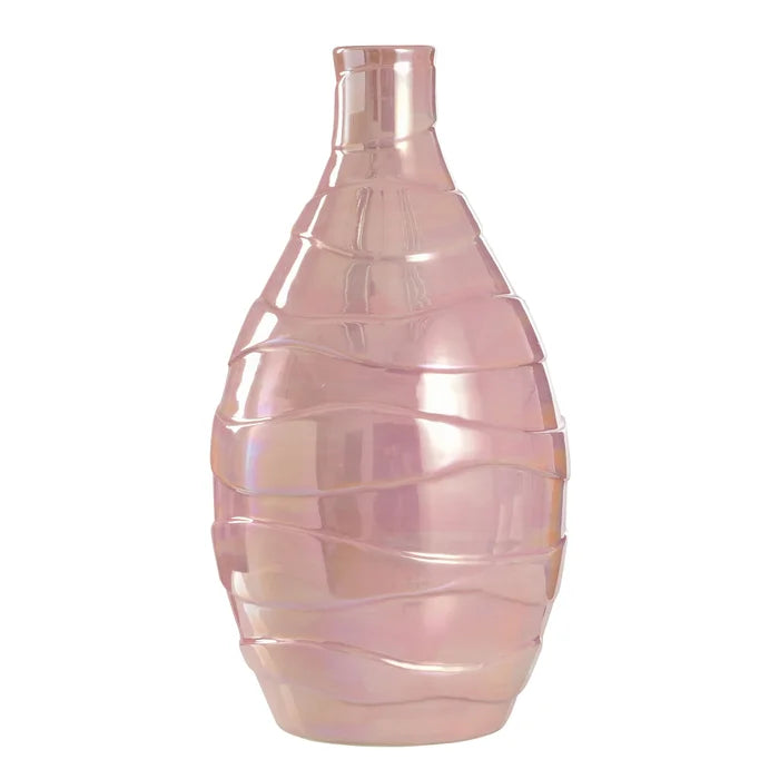 Pink Pearlescent Ceramic Vase