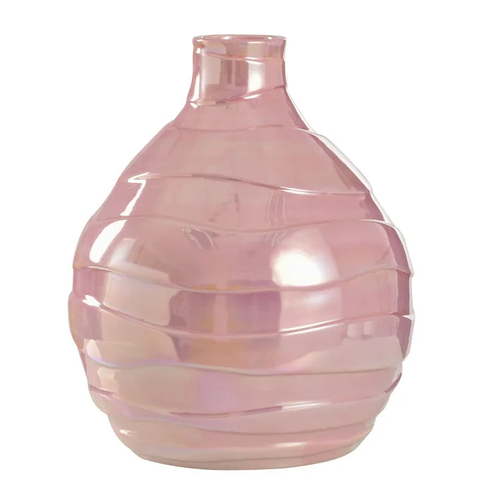 Pink Pearlescent Ceramic Vase