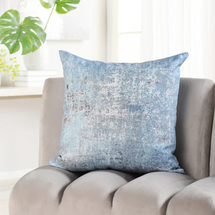Distressed Blues Down Pillow