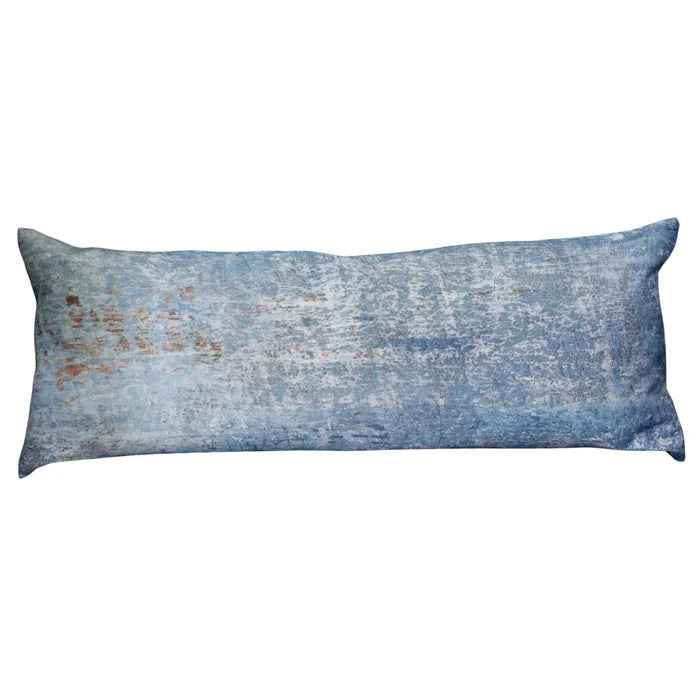 Distressed Blues Down Pillow