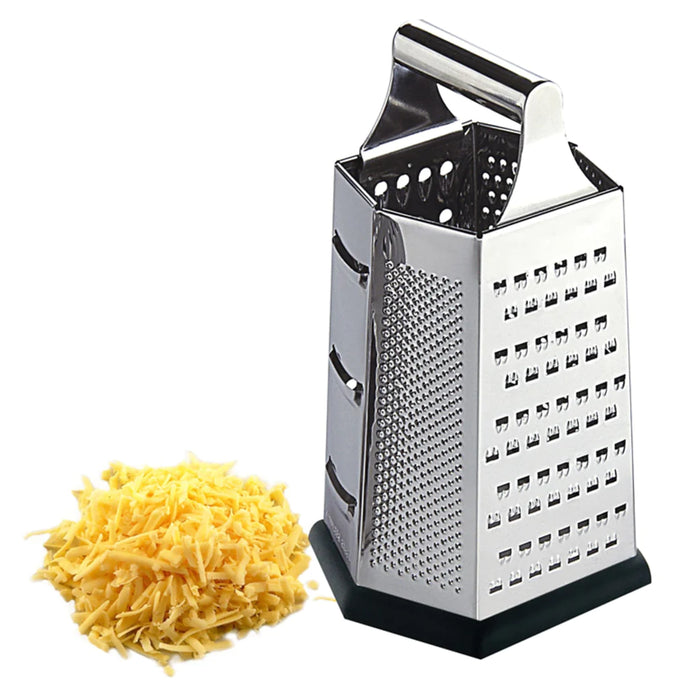 Home Basics 6-Sided Stainless Steel Cheese Grater
