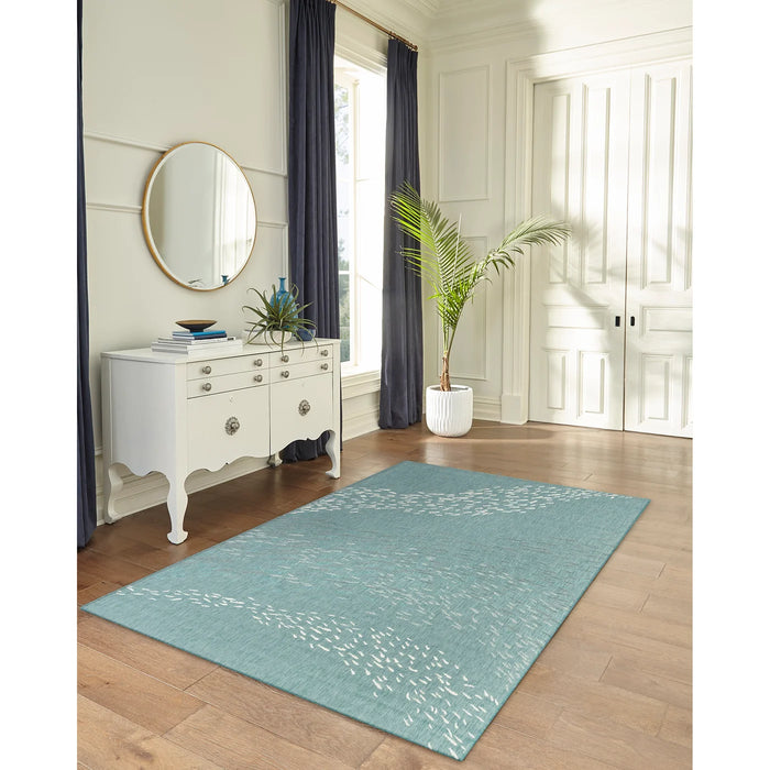 Carmel School Of Fish Aqua Rug