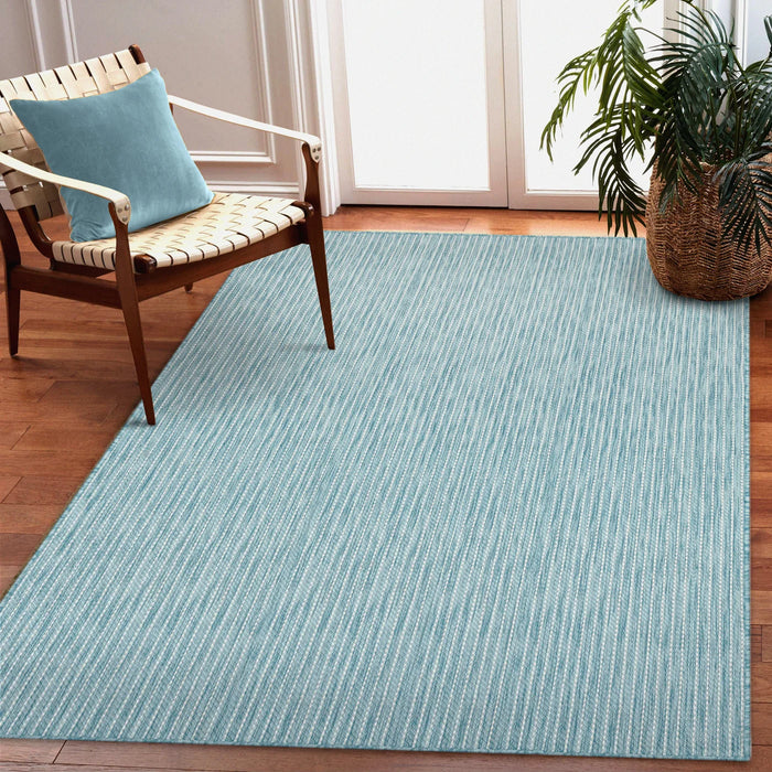 Carmel Stripe Aqua Rug