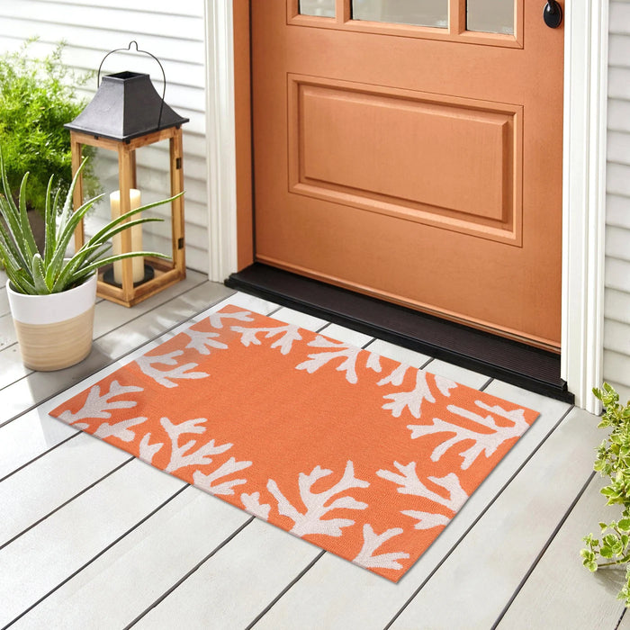 Capri Coral Border Doormat