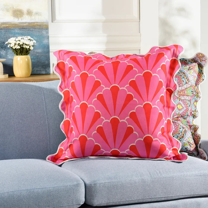 Pink Scalloped Shell Down Pillow