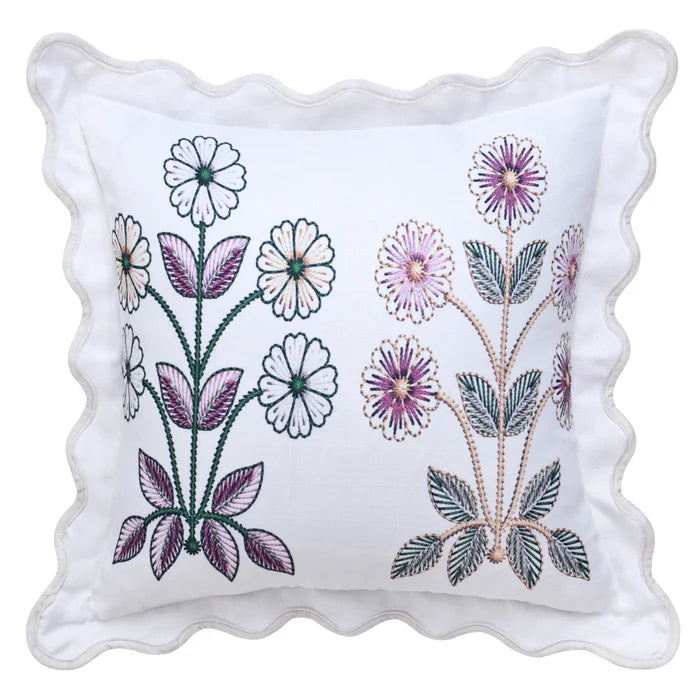 Flower Print Down Pillow
