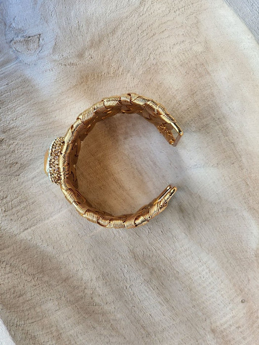 Gold Bracelet with Stone