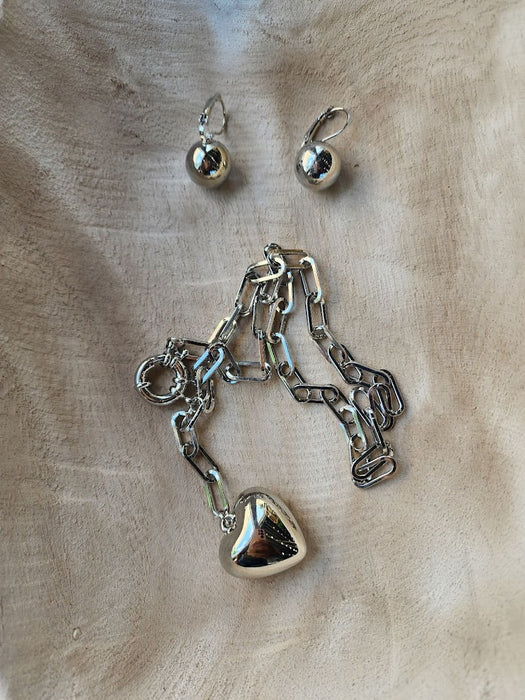 Big Love Heart Necklace Set