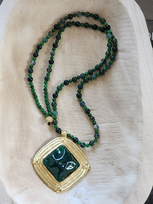 Green Precious Stone Necklace