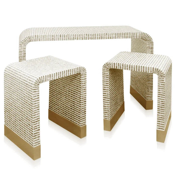 Mother Of Pearl Mosaic Side Table