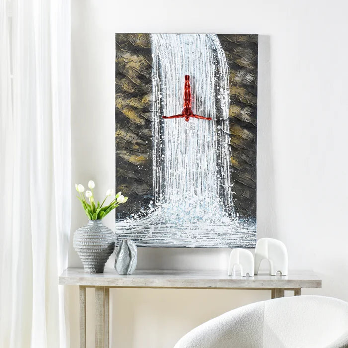 Red Cliff Diver Canvas Art