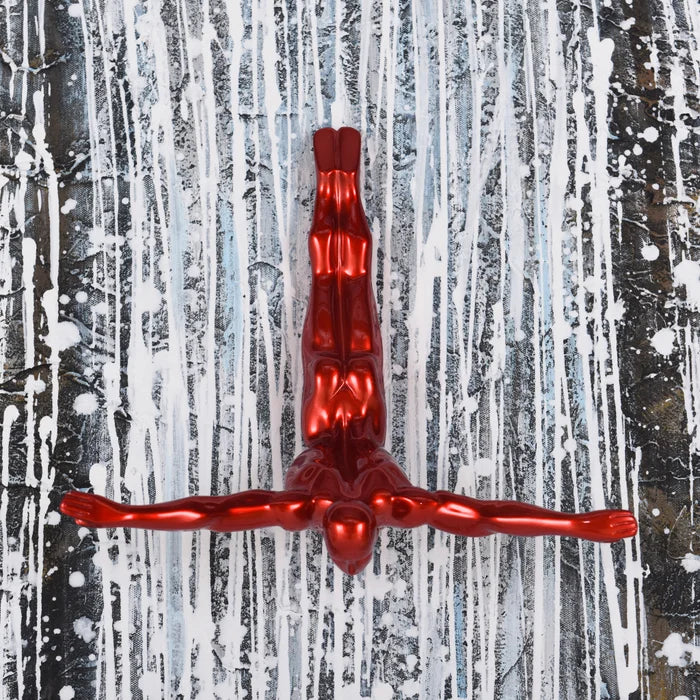 Red Cliff Diver Canvas Art