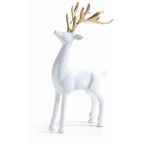 White Reindeer Looking Up