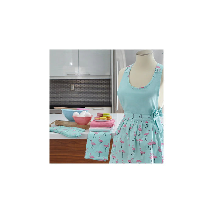 Flamingo Printed Oven Mitt - Set Of 2