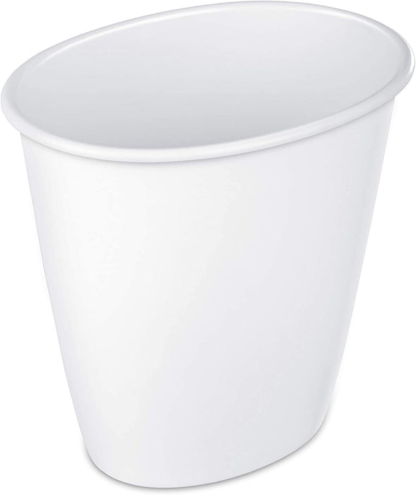 Sterilite Oval Vanity Wastebasket - White
