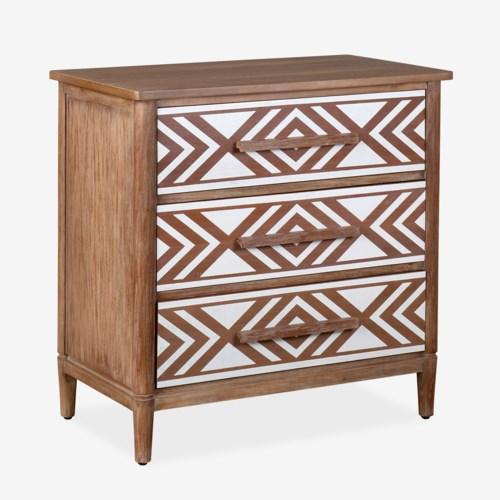 Sophie 3-Drawer Chest - Dark Brown
