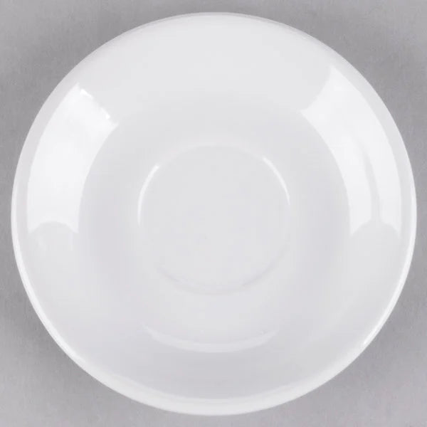 Acopa Bright White Rolled Edge Demitasse Stoneware Saucer