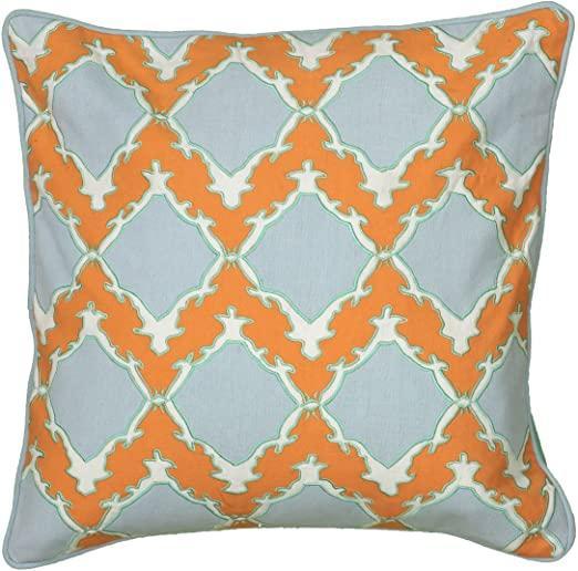 Orange & Blue Down Pillow
