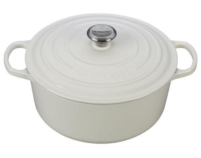 Large Round Dutch Oven-White