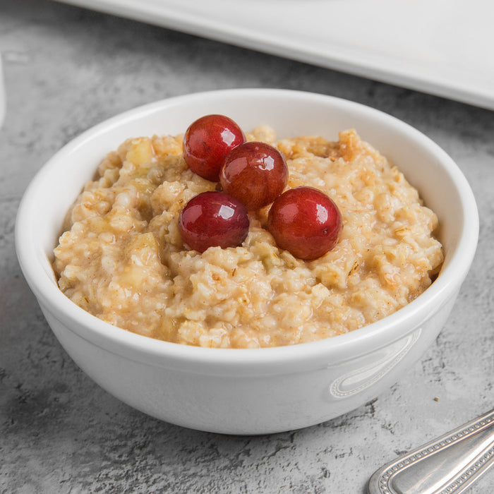 Bright White Porcelain Oatmeal Bowl