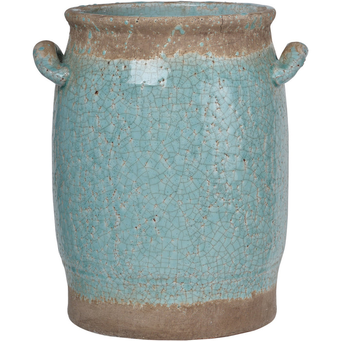 Turquoise Patina Ceramic Vase