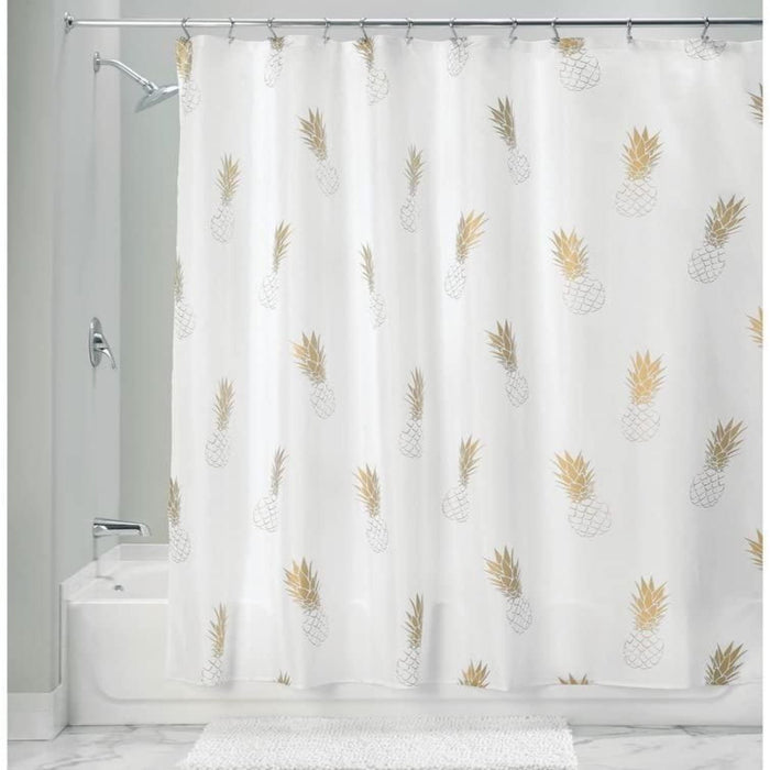 Gold Pineapple Shower Curtain