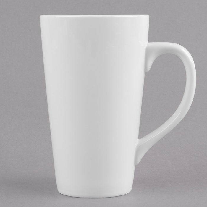 Ultra Bright White Porcelain Tall Bistro Mug