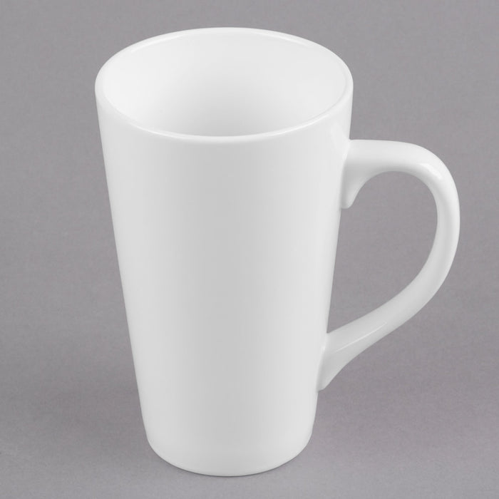 Ultra Bright White Porcelain Tall Bistro Mug