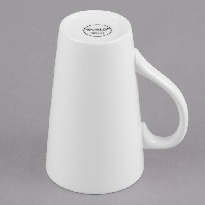Ultra Bright White Porcelain Tall Bistro Mug