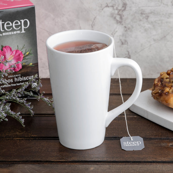 Ultra Bright White Porcelain Tall Bistro Mug