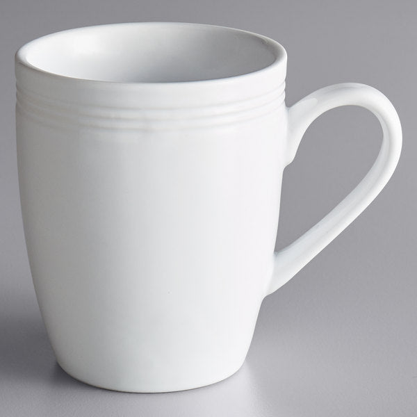 Acopa Capri Coconut White Stoneware Mug