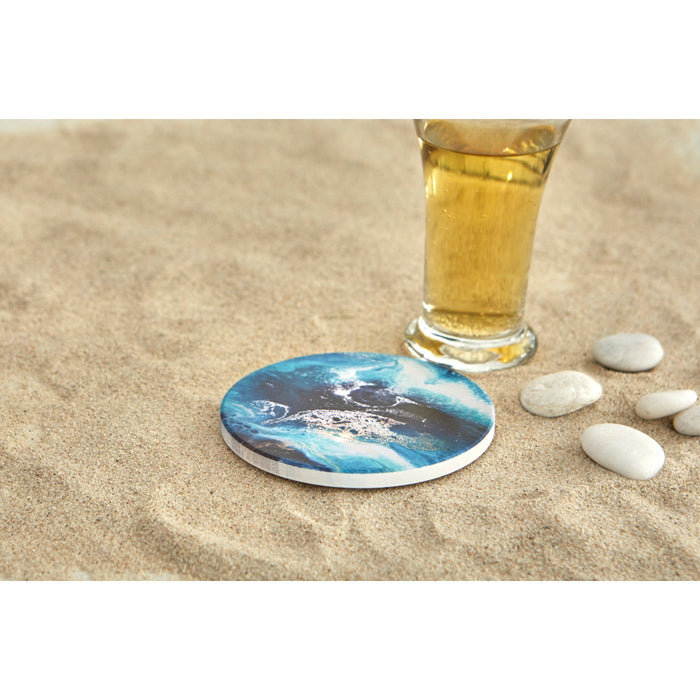 Wave Printed Ceramic Coaster
