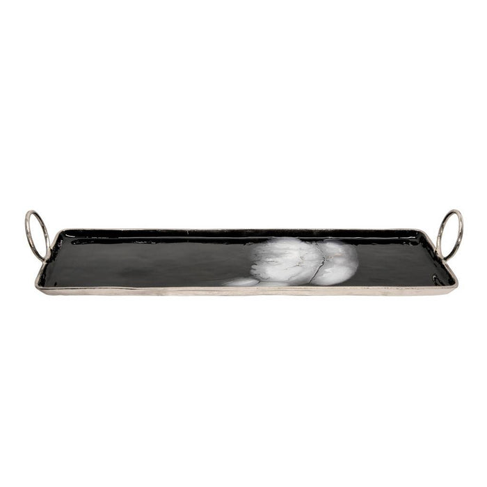 Black Metal Tray With Handle