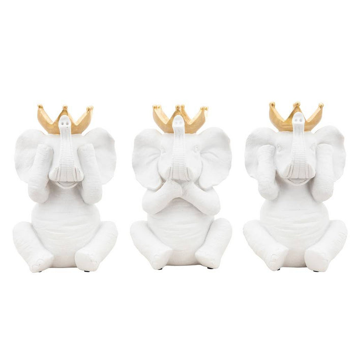 Resin No See, No Speak, No Hear Elephant - Assorted