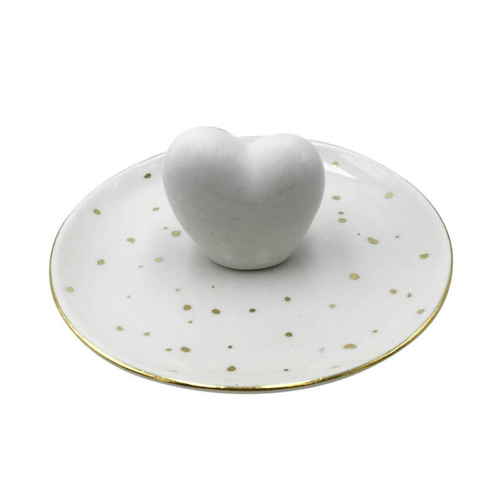 White Trinket Heart Tray