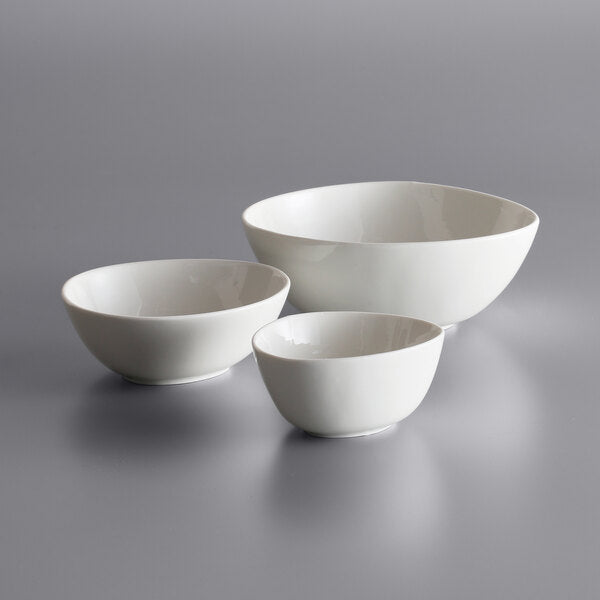 Acopa Nova Cream White Tall Coupe Stoneware Bowl
