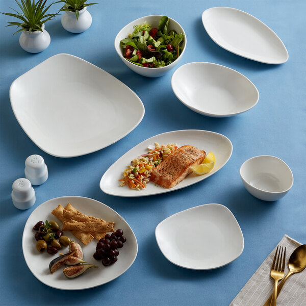 Acopa Nova Cream White Tall Coupe Stoneware Bowl