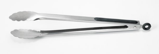 12" Food Tong S/S w Blk Handle