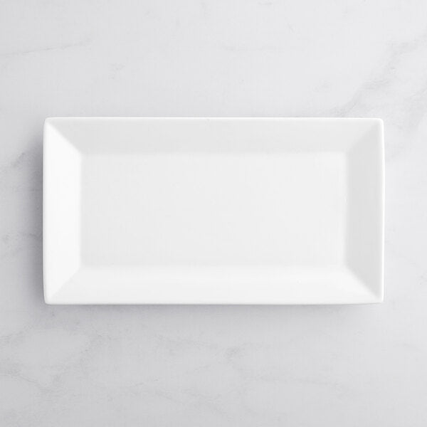 Acopa Bright White Rectangular Porcelain Platter