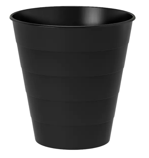 Black Trash Can