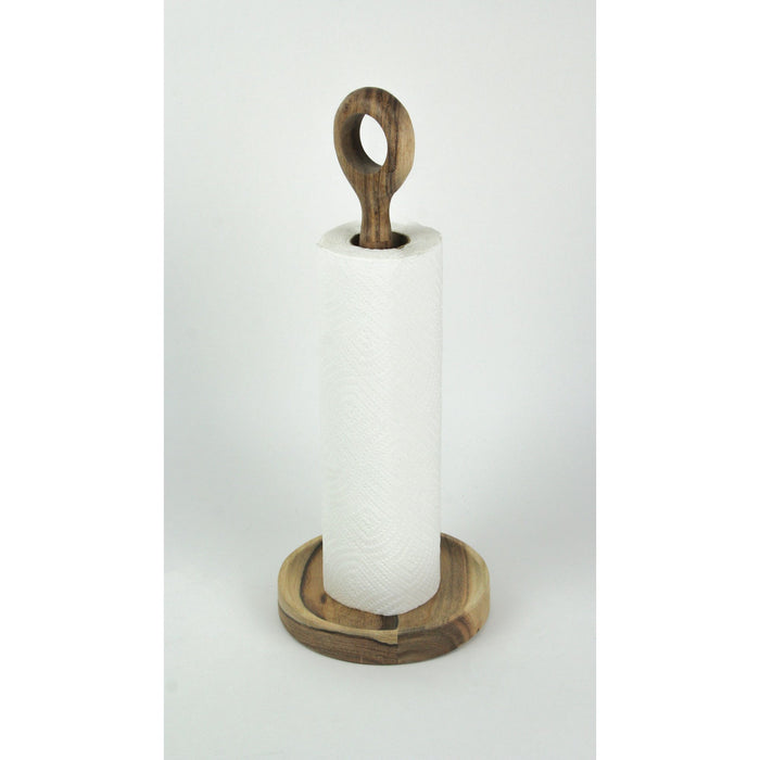 Natural Acacia Wood Paper Towel Holder