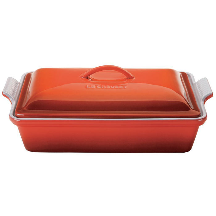 Covered Casserole Dish-Flame