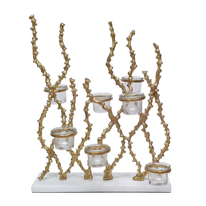 Gold Branches Candle Holder
