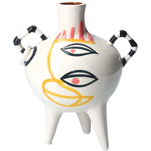 Modernist Ceramic Three-Legged Decorative Vase
