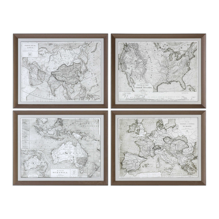 World Maps Framed Prints