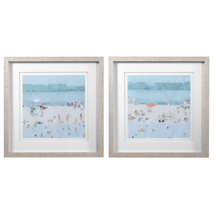 Sea Glass Sandbar Framed Print